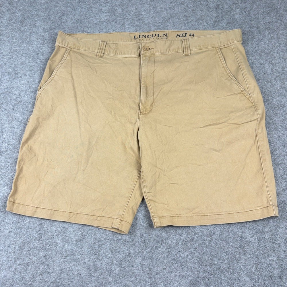 Lincoln‎ Outfitters Shorts Mens 44 Khaki Flex Cotton Blend Stretch Chino Casual